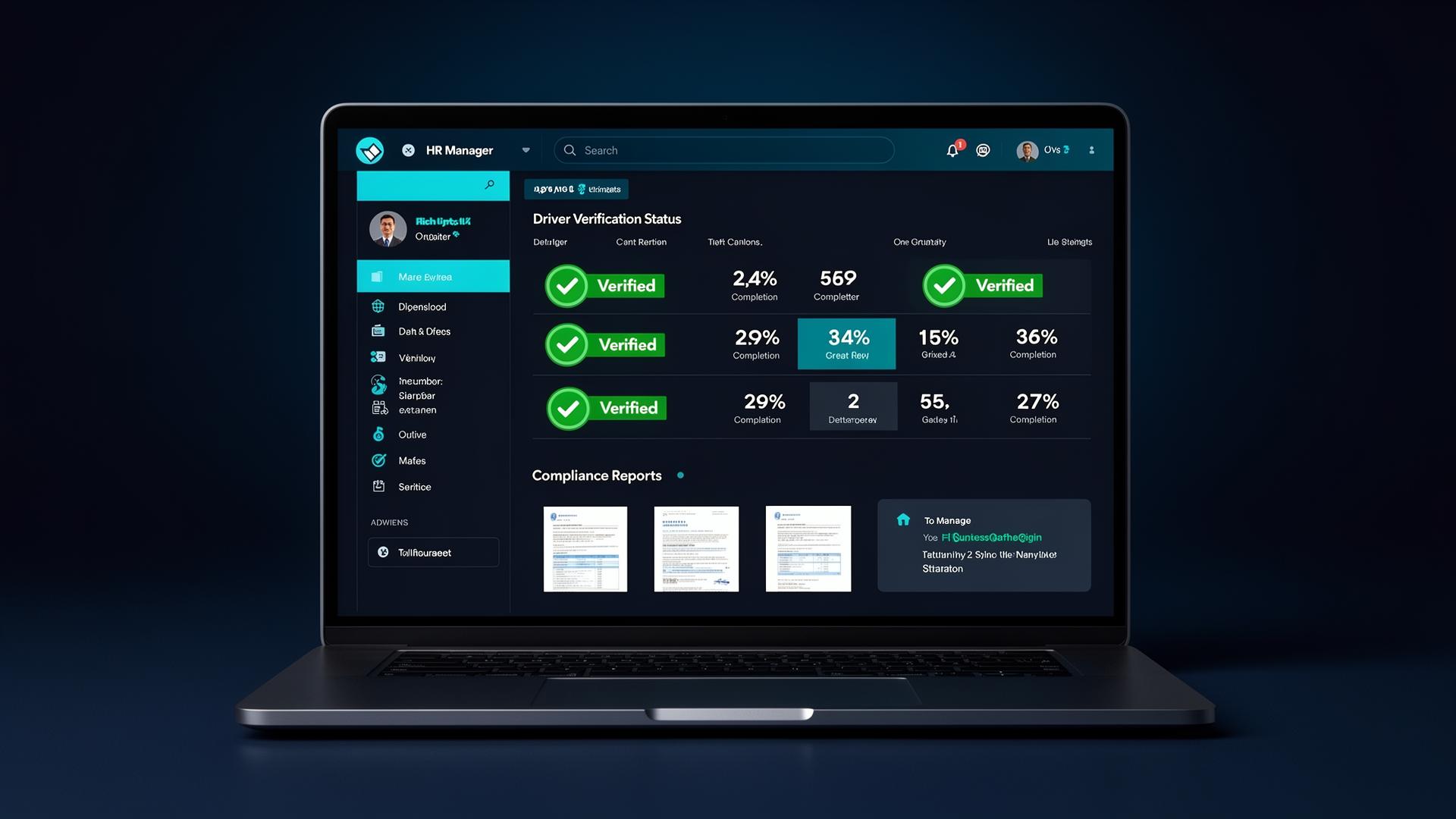 HR driver verification dashboard