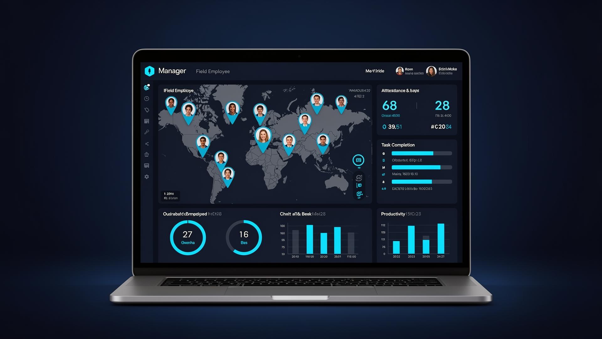 Field employee manager dashboard