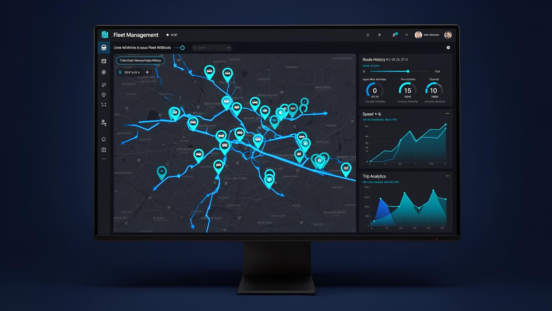 GPS fleet management dashboard