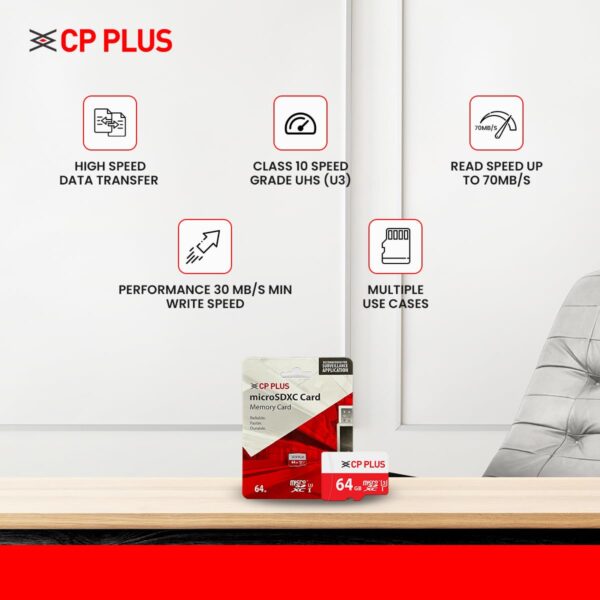 CP PLUS 64GB MICRO SD CARD - Image 2